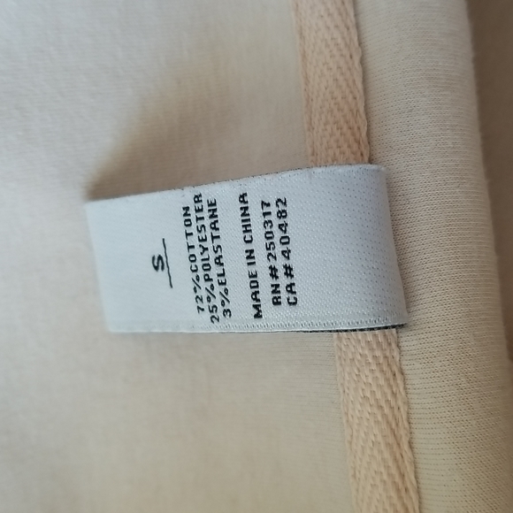 Varley Ivory Funnel Neck Drawstring Sweatshirt Top Sz S - Picture 7 of 7